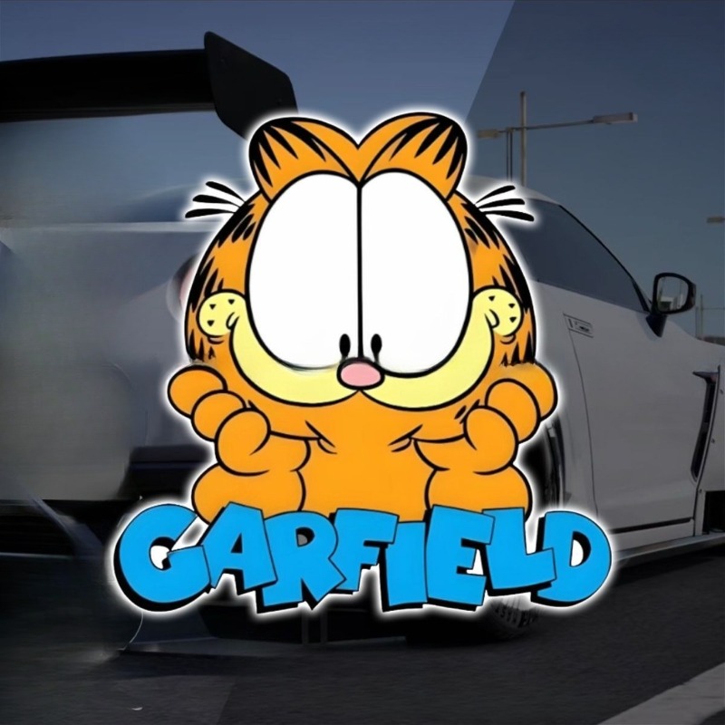 Car Accessories Sticker - Adesivos criativos e fofos do Garfield