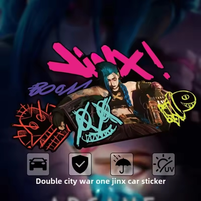 Car Accessories Website - Adesivo Refletivo de Graffiti Arcane Jinx