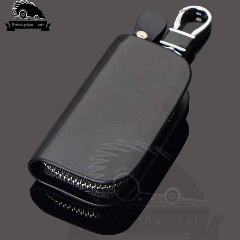Grão de madeira couro titular  - Car Key Signal Blocker avaliação e preço